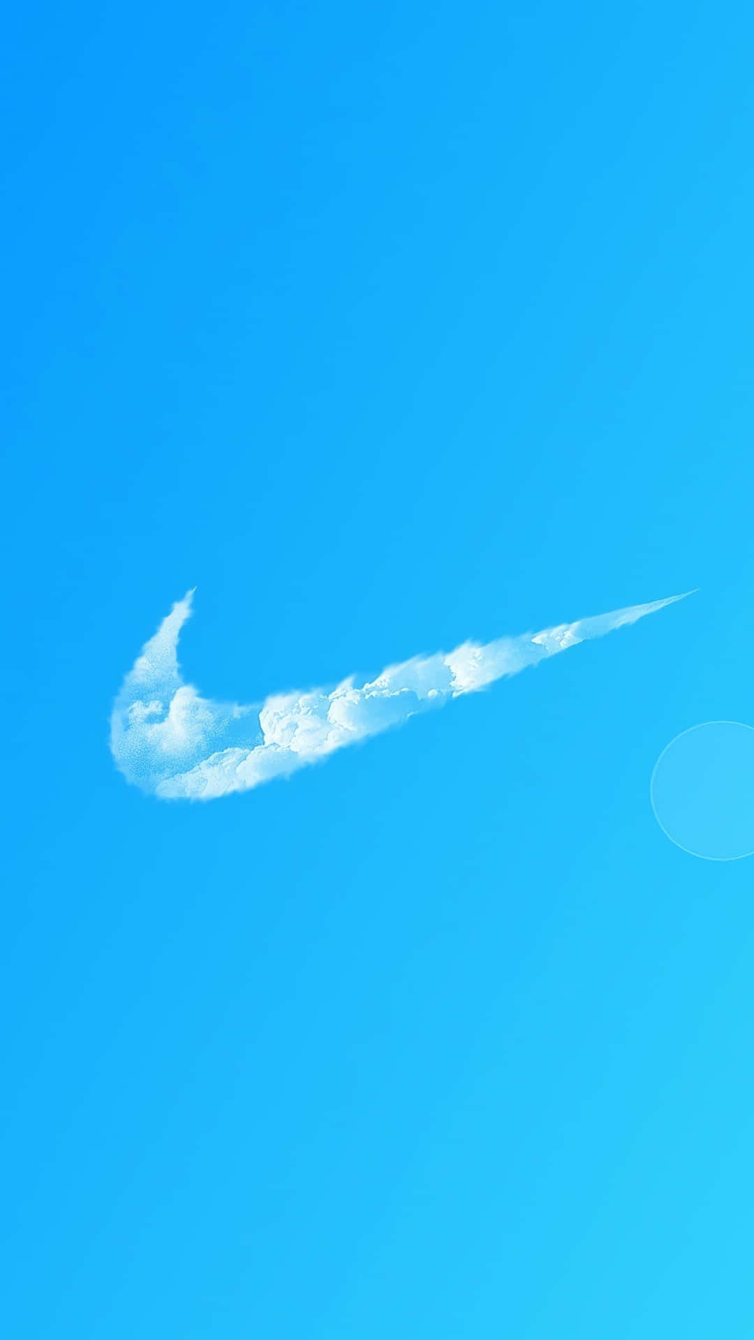 Ögonfångandeblå Nike-logotyp Wallpaper