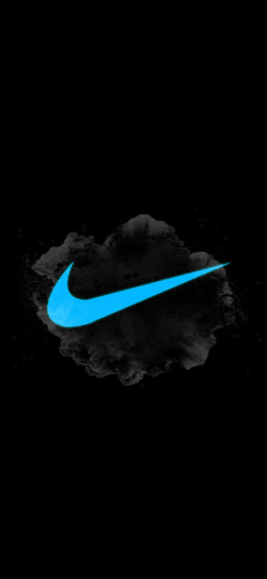 Logotipode Nike En Azul. Fondo de pantalla