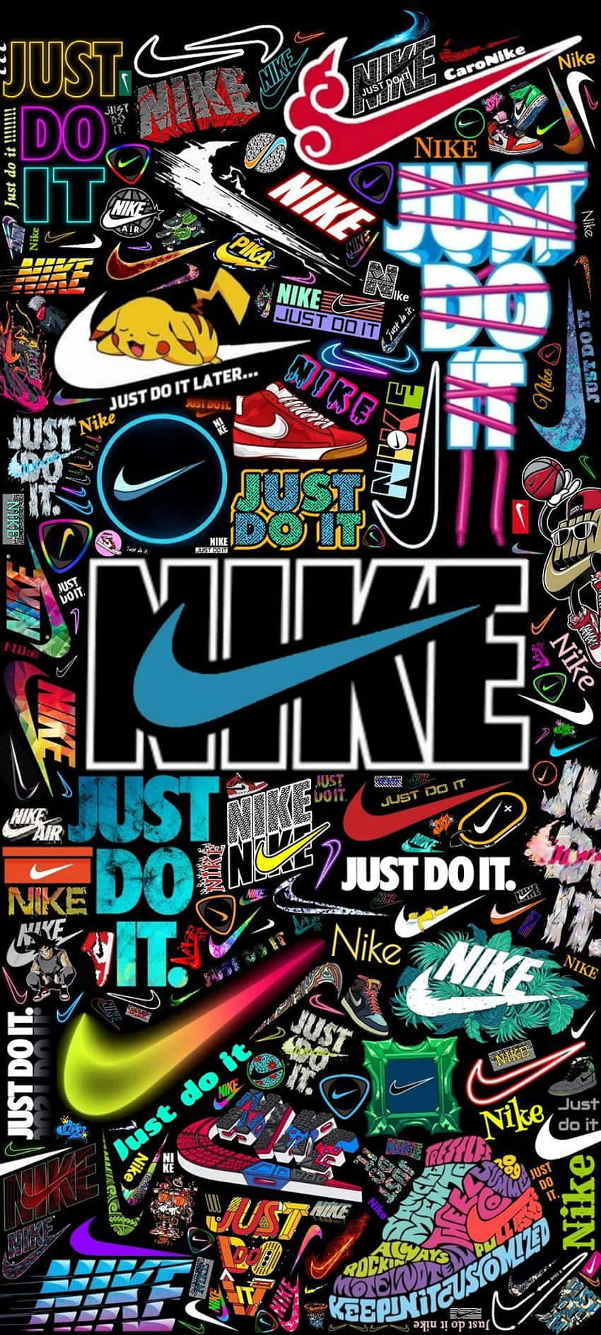 Nike Logo in Blue Wallpaper
