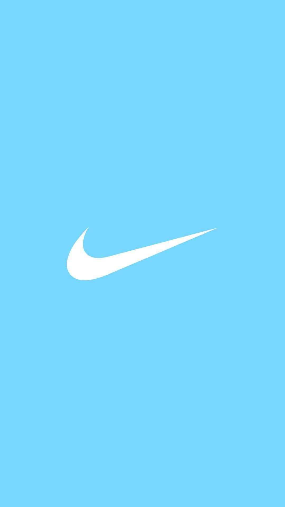 Nike Logo in Blue Wallpaper