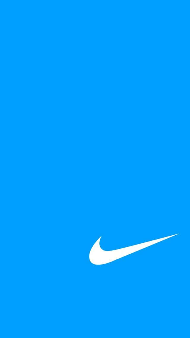 Blå Nike Logo 640 X 1136 Wallpaper