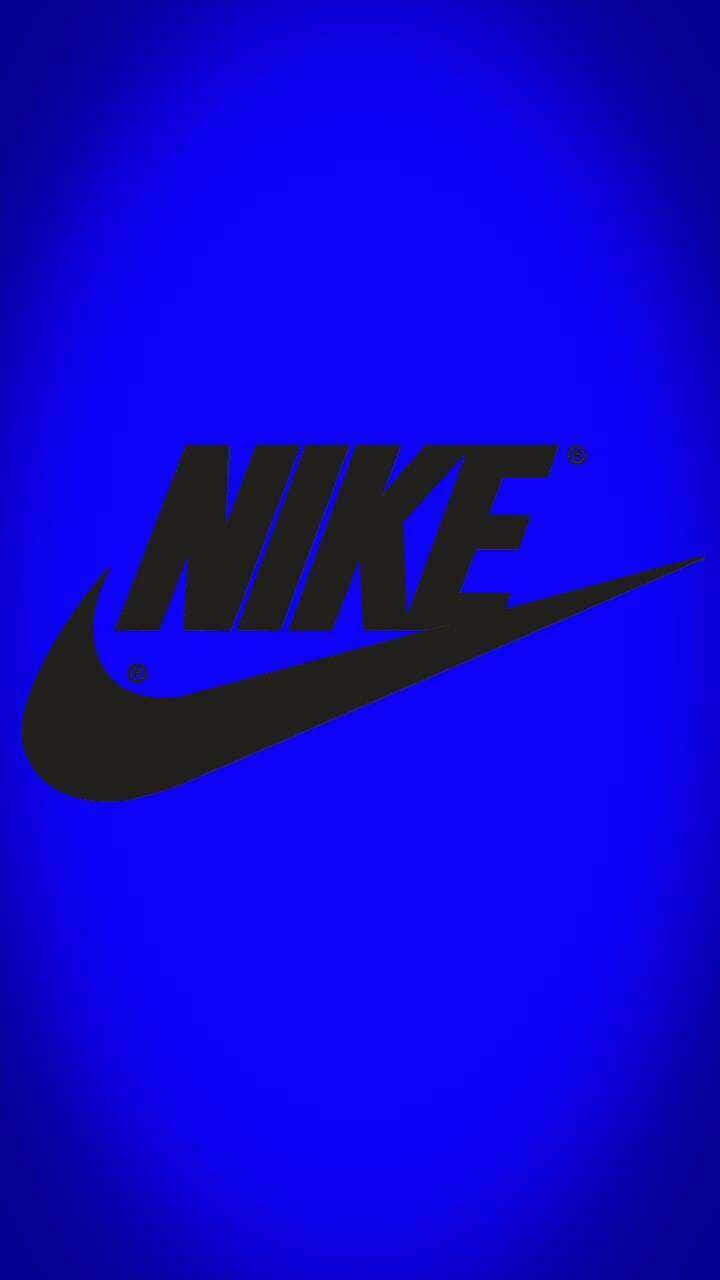 Blå Nike Logo 720 X 1280 Wallpaper