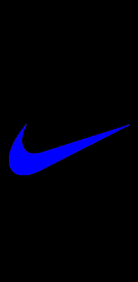 Et Nike logo på en sort baggrund. Wallpaper