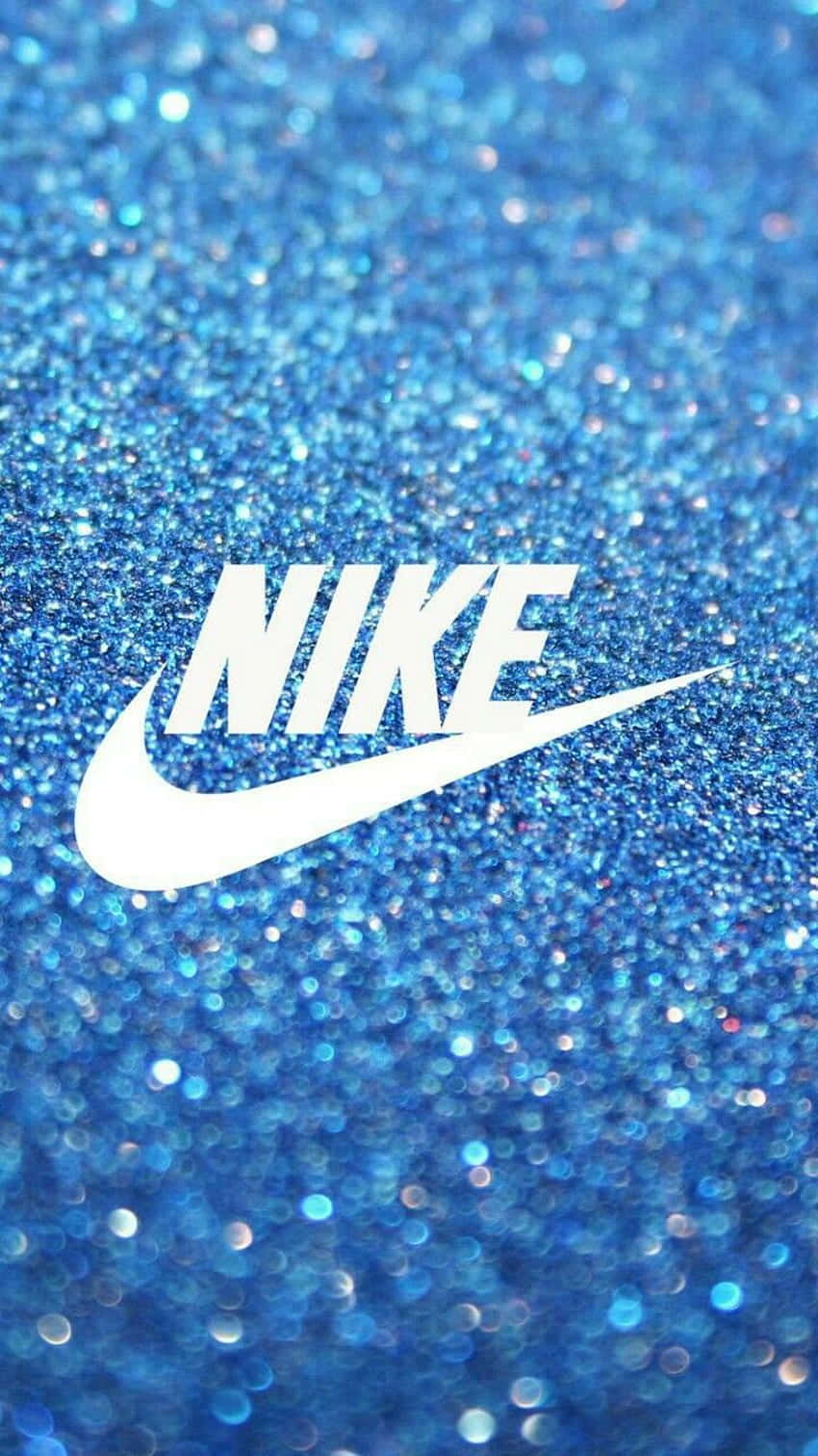 Blå Nike Logo 850 X 1511 Wallpaper