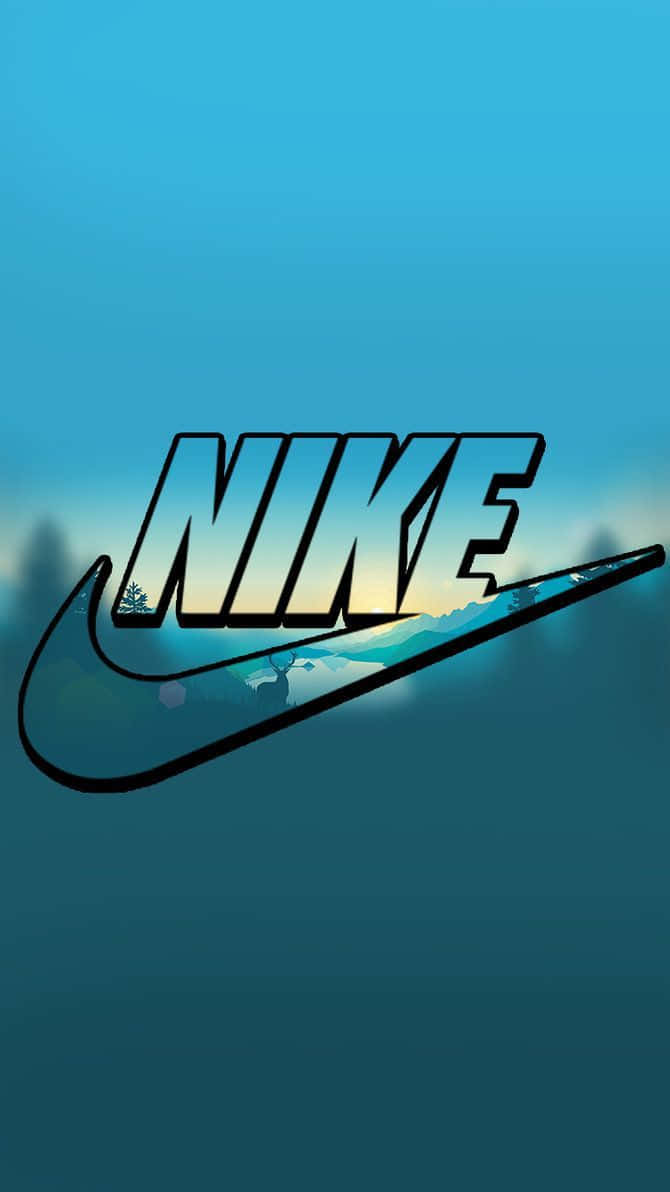 Dasoffizielle Blaue Nike-logo Wallpaper