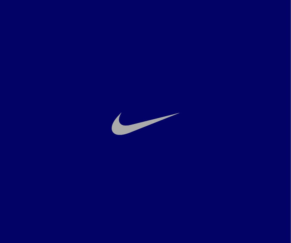 Oicônico Logo Azul Da Nike. Papel de Parede