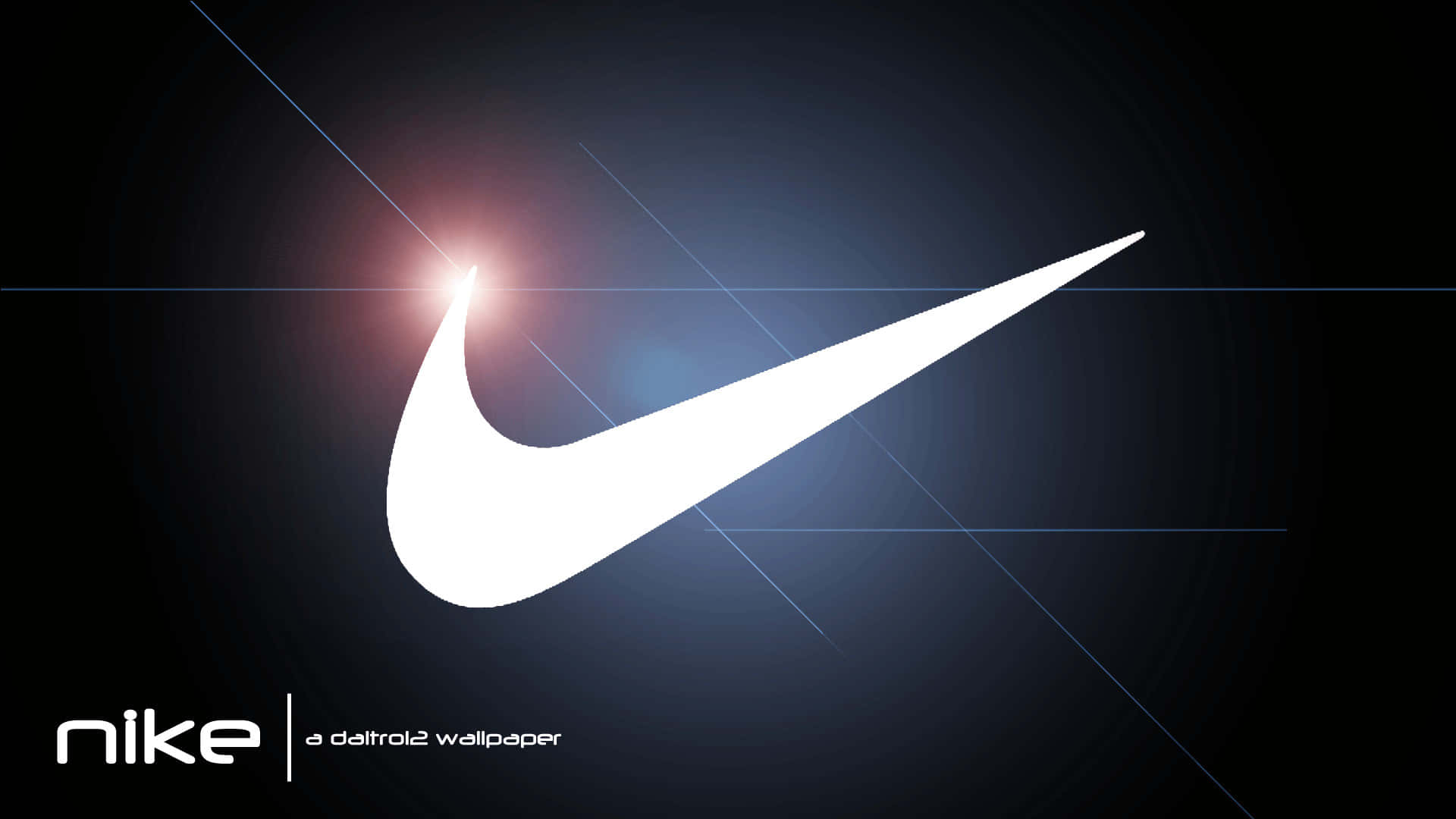 Logotipoicónico De Nike En Azul. Fondo de pantalla