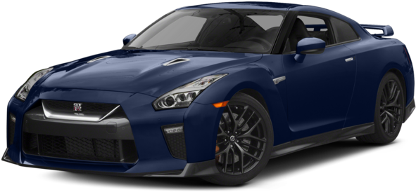 Blue Nissan G T R R35 Side View PNG