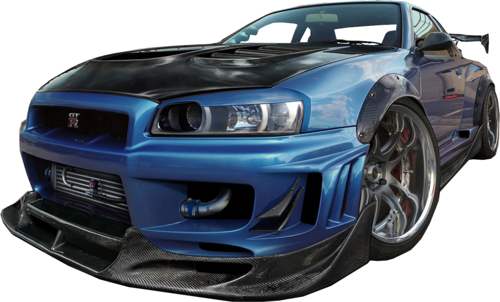 Blue Nissan G T R Sports Car PNG