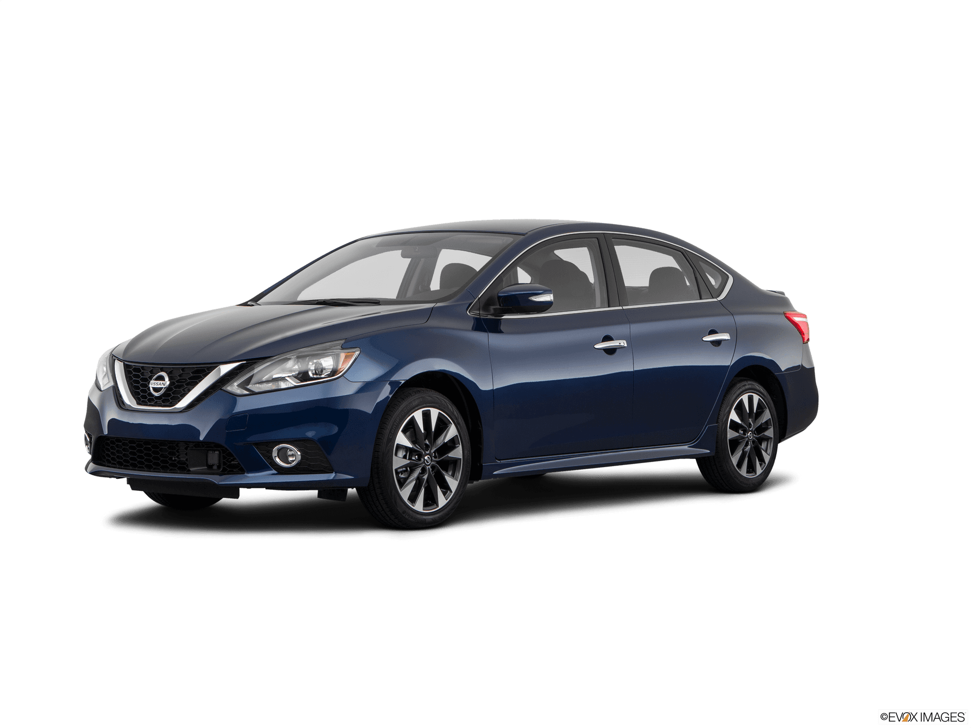 Blue Nissan Sedan Profile View PNG