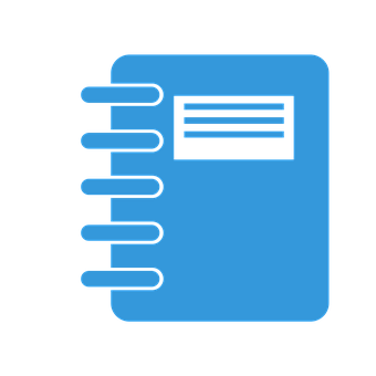 Blue Notebook Icon PNG