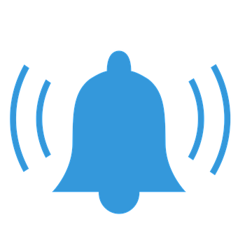 Blue Notification Bell Icon PNG