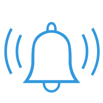 Blue Notification Bell Icon PNG