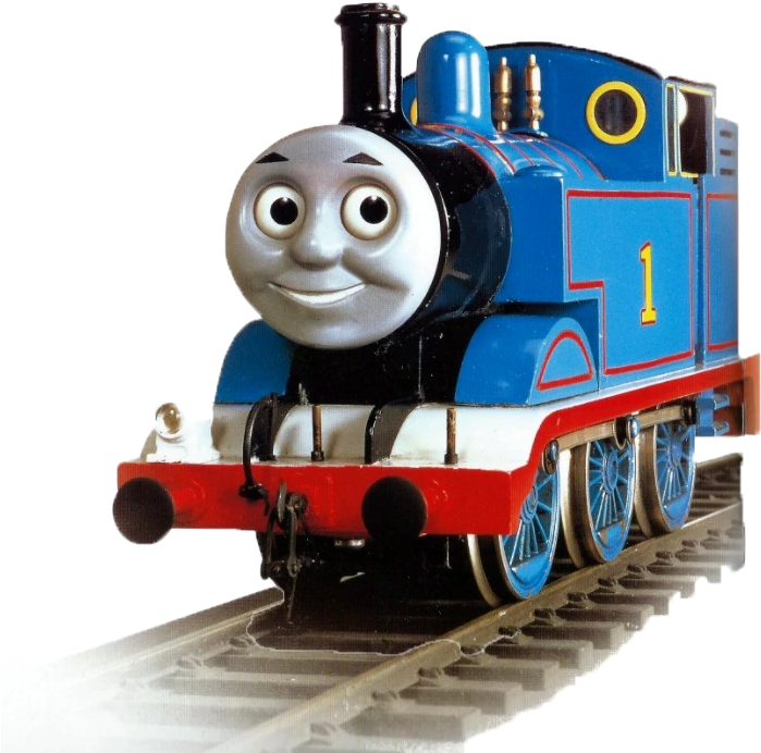 Blue Number One Train Toy PNG