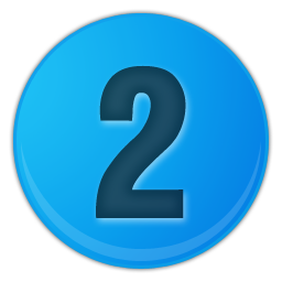 Blue Number2 Icon PNG