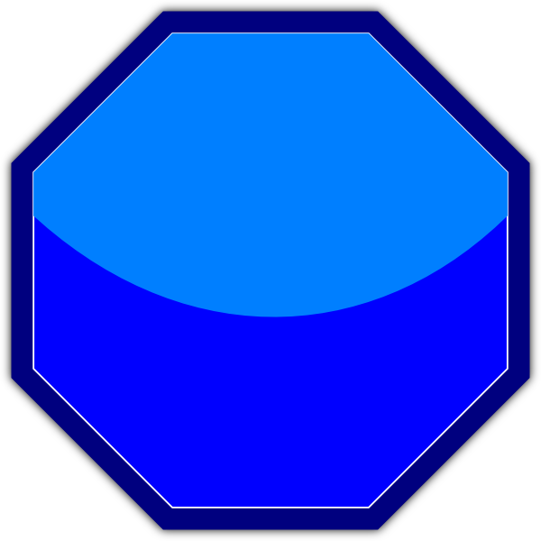 Blue Octagon Blank Sign PNG