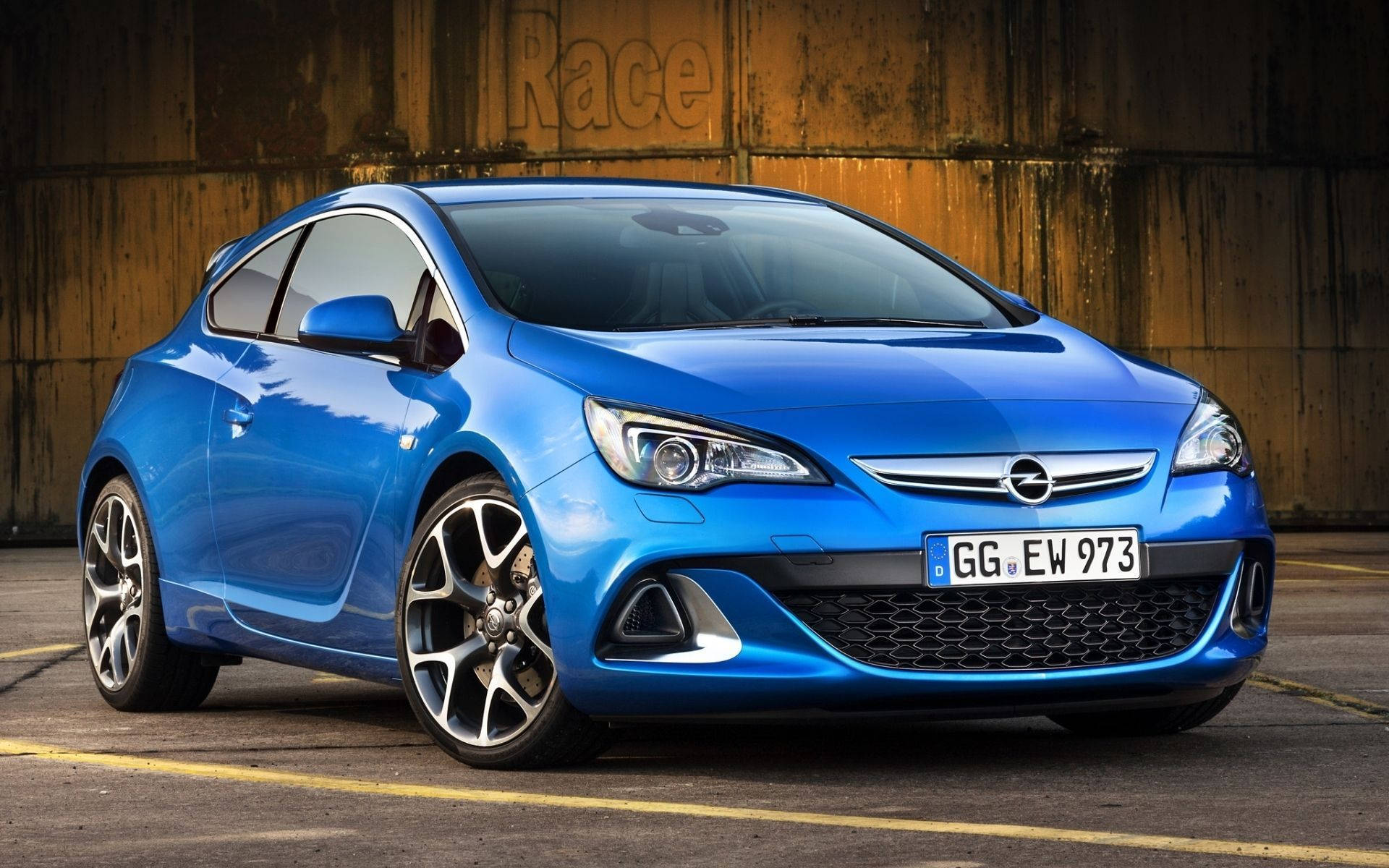 Blue Opel Astra Wallpaper
