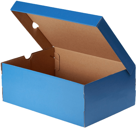 Blue Open Shoebox PNG