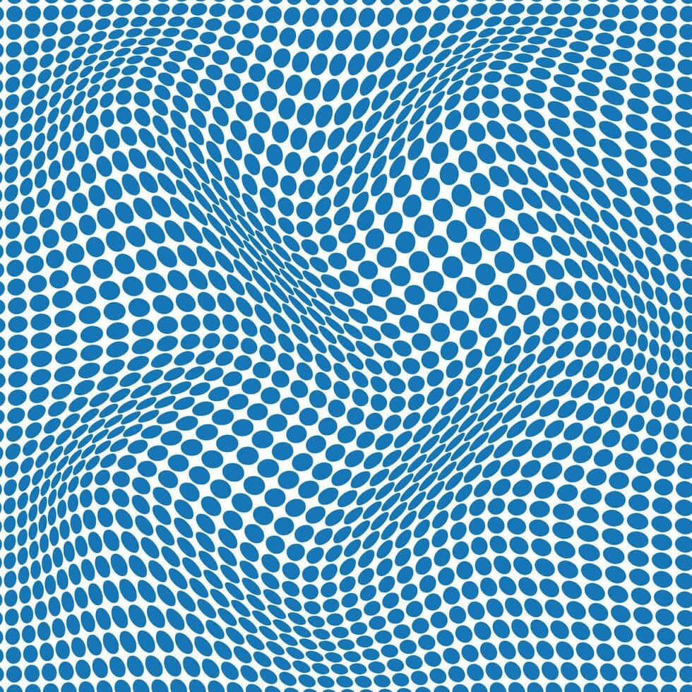 Blue Optical Illusion Dots Pattern Wallpaper