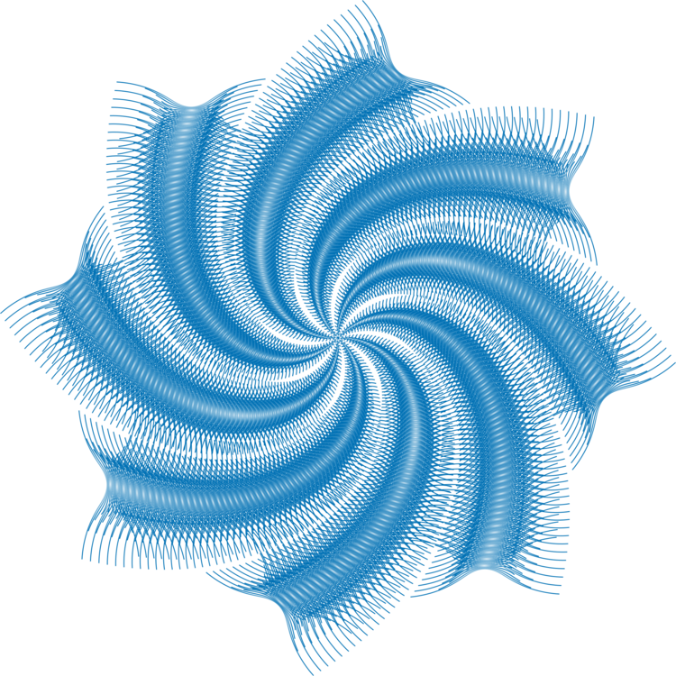 Blue Optical Illusion Spinning Abstract PNG