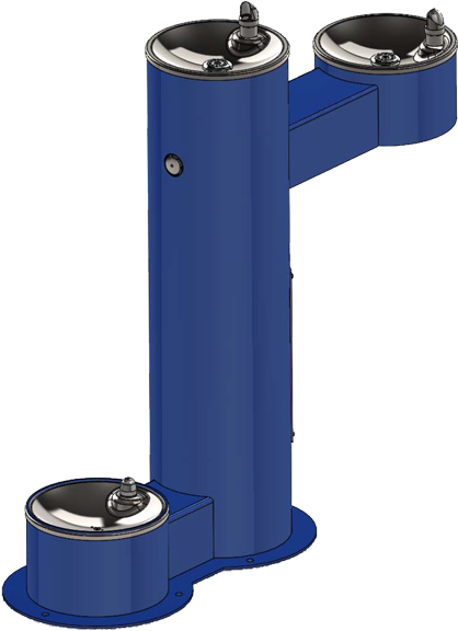 Blue Outdoor Drinking Fountain PNG