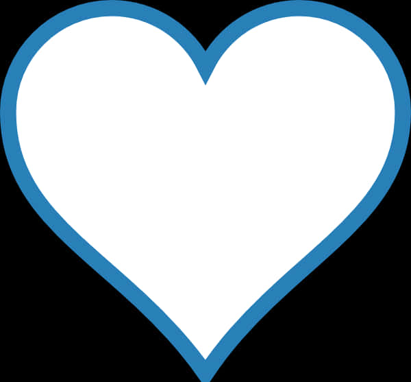 Blue Outlined Heart Graphic PNG