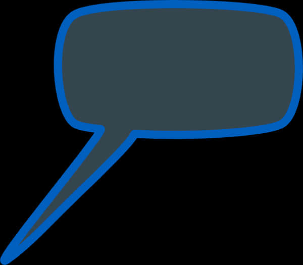Blue Outlined Speech Bubble PNG