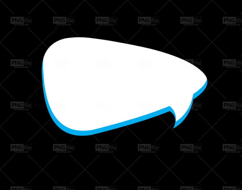 Blue Outlined Speech Bubble PNG
