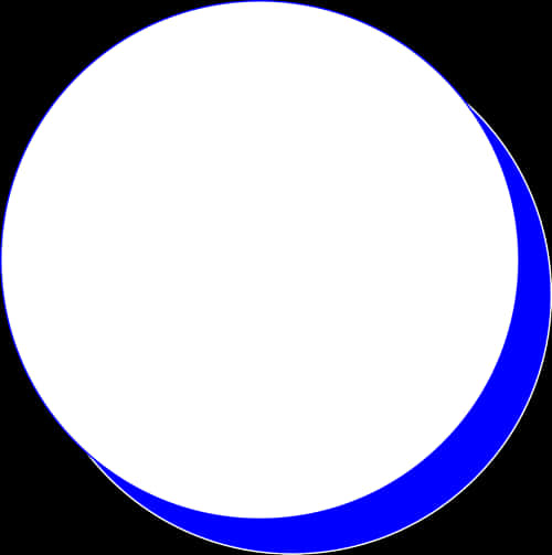 Blue Outlined White Circle PNG