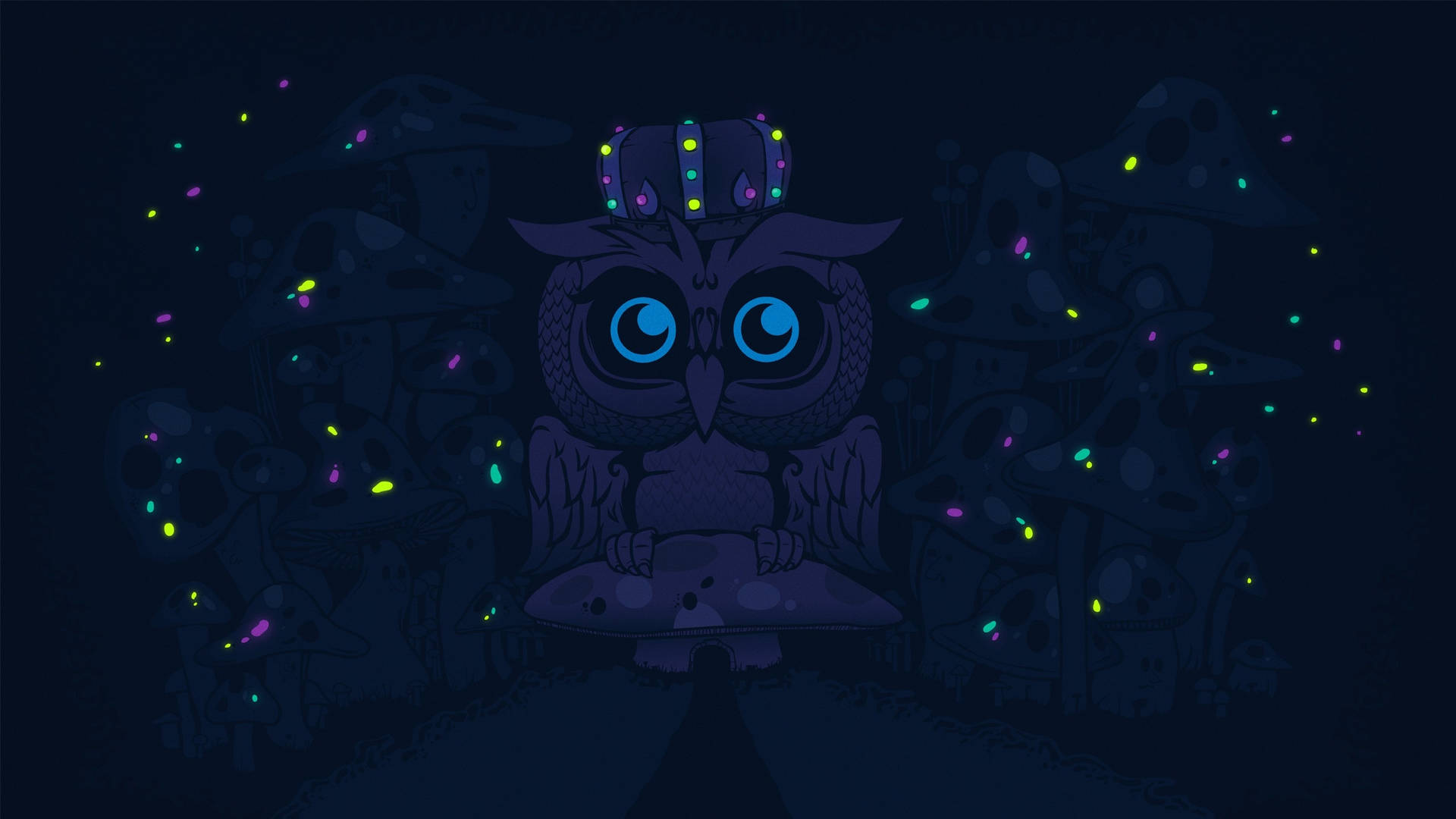 Blue Owl Digital Art Wallpaper
