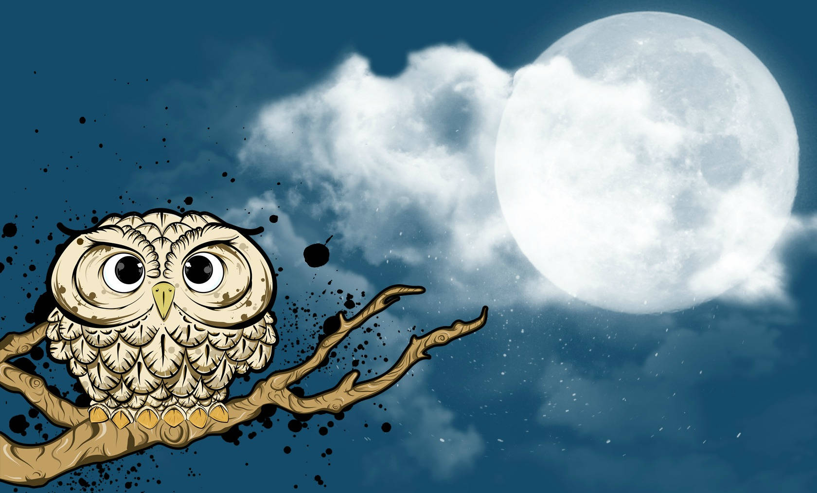 Download Blue Owl Moon Wallpaper 