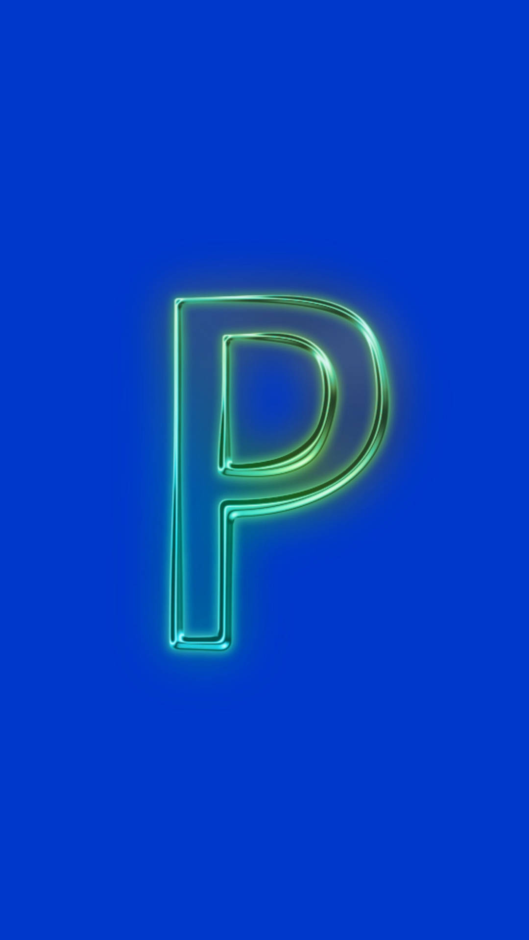 Blue P Letter