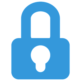 Blue Padlock Icon PNG