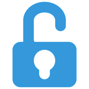 Blue Padlock Icon PNG