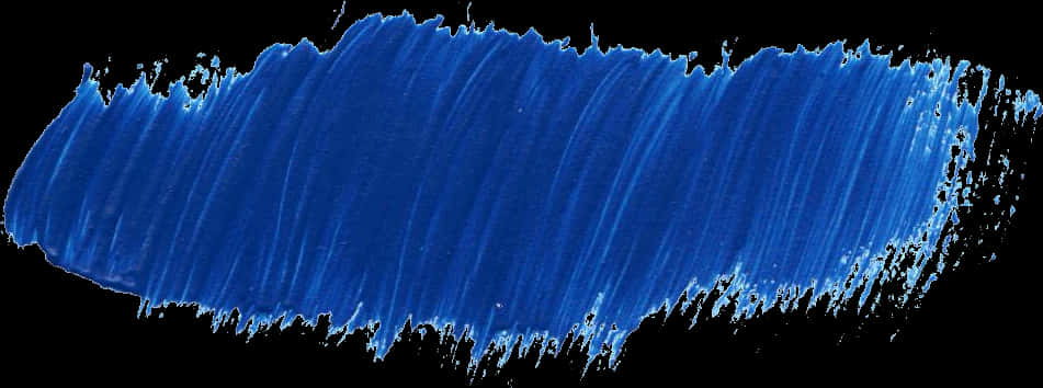 Blue Paint Brush Strokeon Black PNG