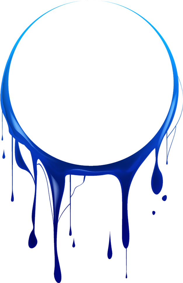 Blue Paint Dripping Table PNG