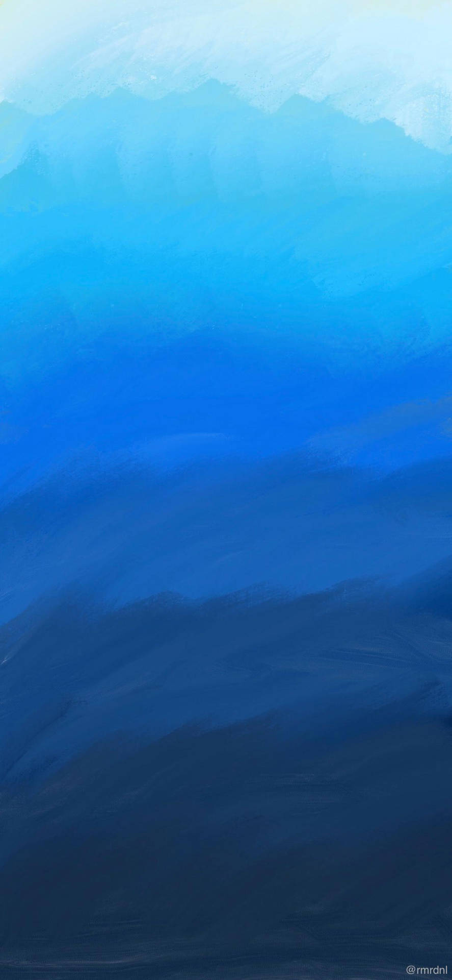 Blue Paint Shades Minimalist Android Wallpaper