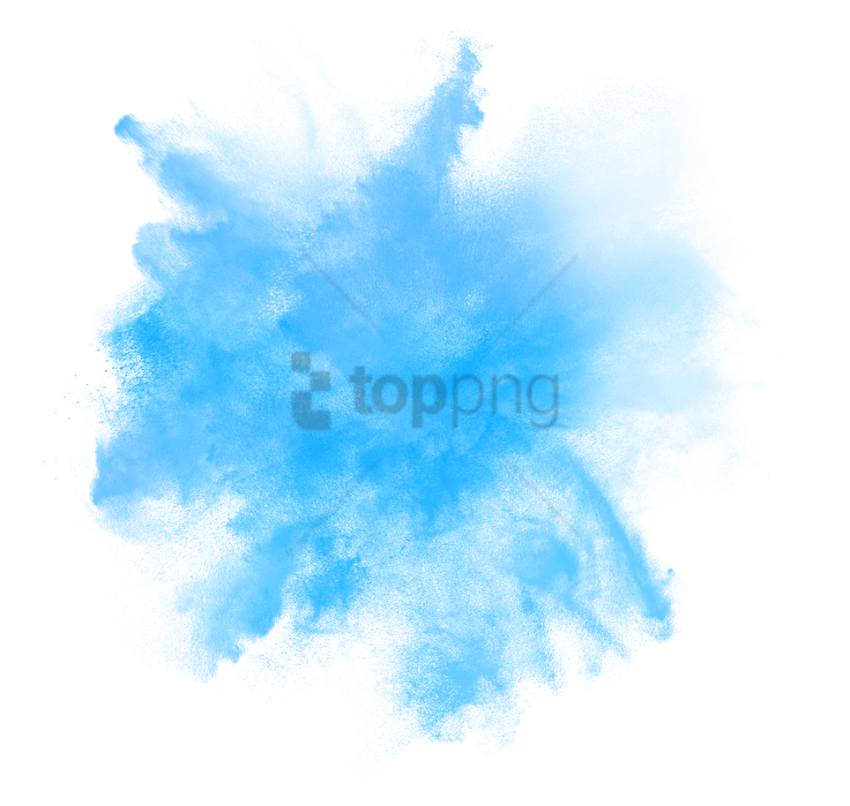 Blue Paint Splash Effect PNG