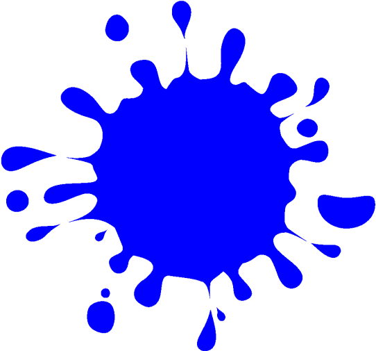 Blue Paint Splash Graphic PNG