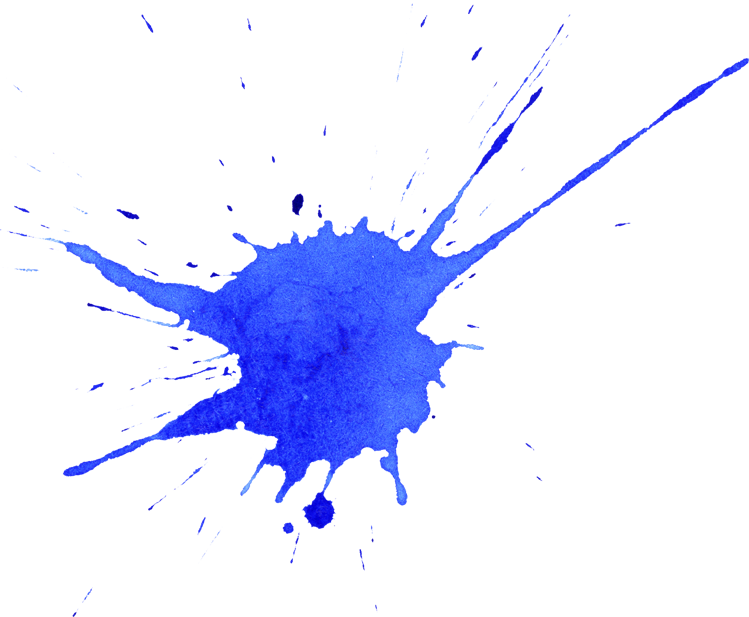 Blue Paintball Splat Texture PNG