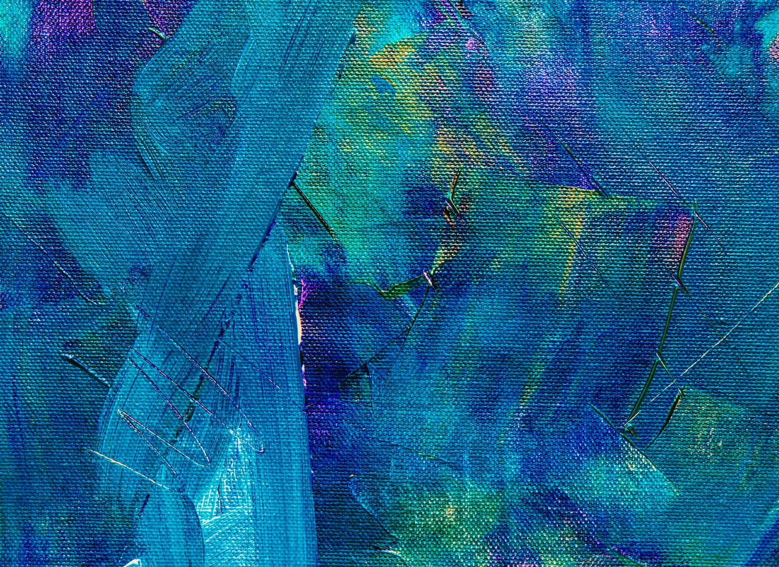 Blue Painting Rough Texture On Paper Wallpaper