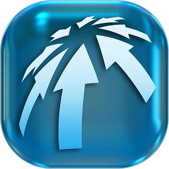 Blue Palm Tree Icon PNG