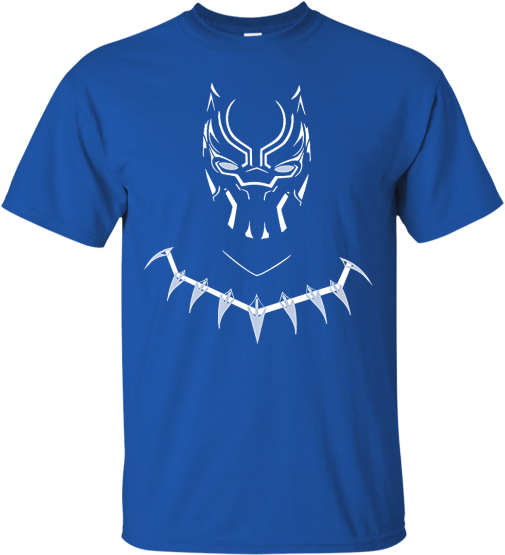 Blue Panther Logo T Shirt Design PNG
