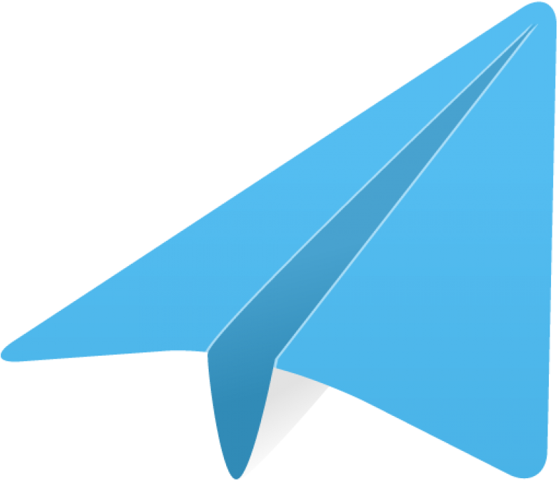 Blue Paper Plane Graphic PNG