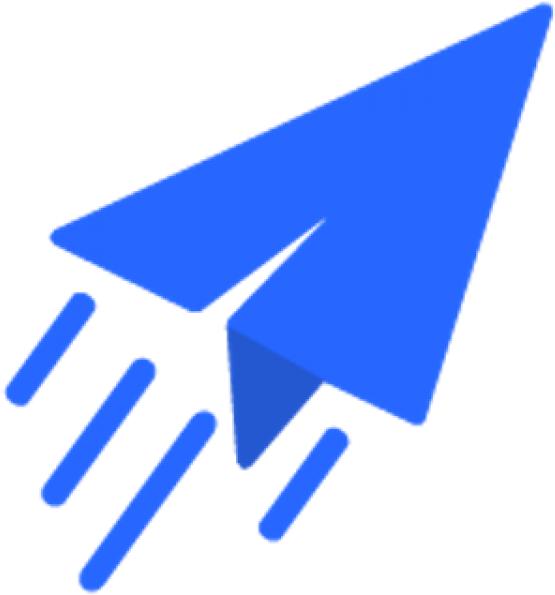 Blue Paper Plane Icon PNG