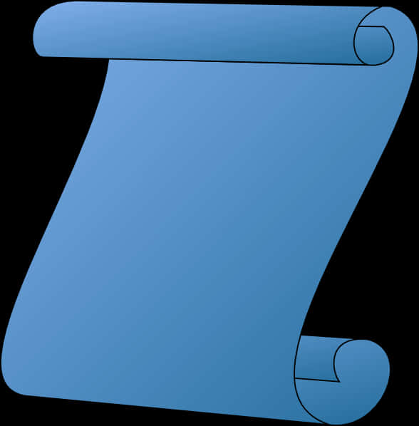 Blue Paper Scroll Graphic PNG