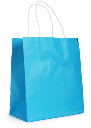 Blue Paper Shopping Bag PNG