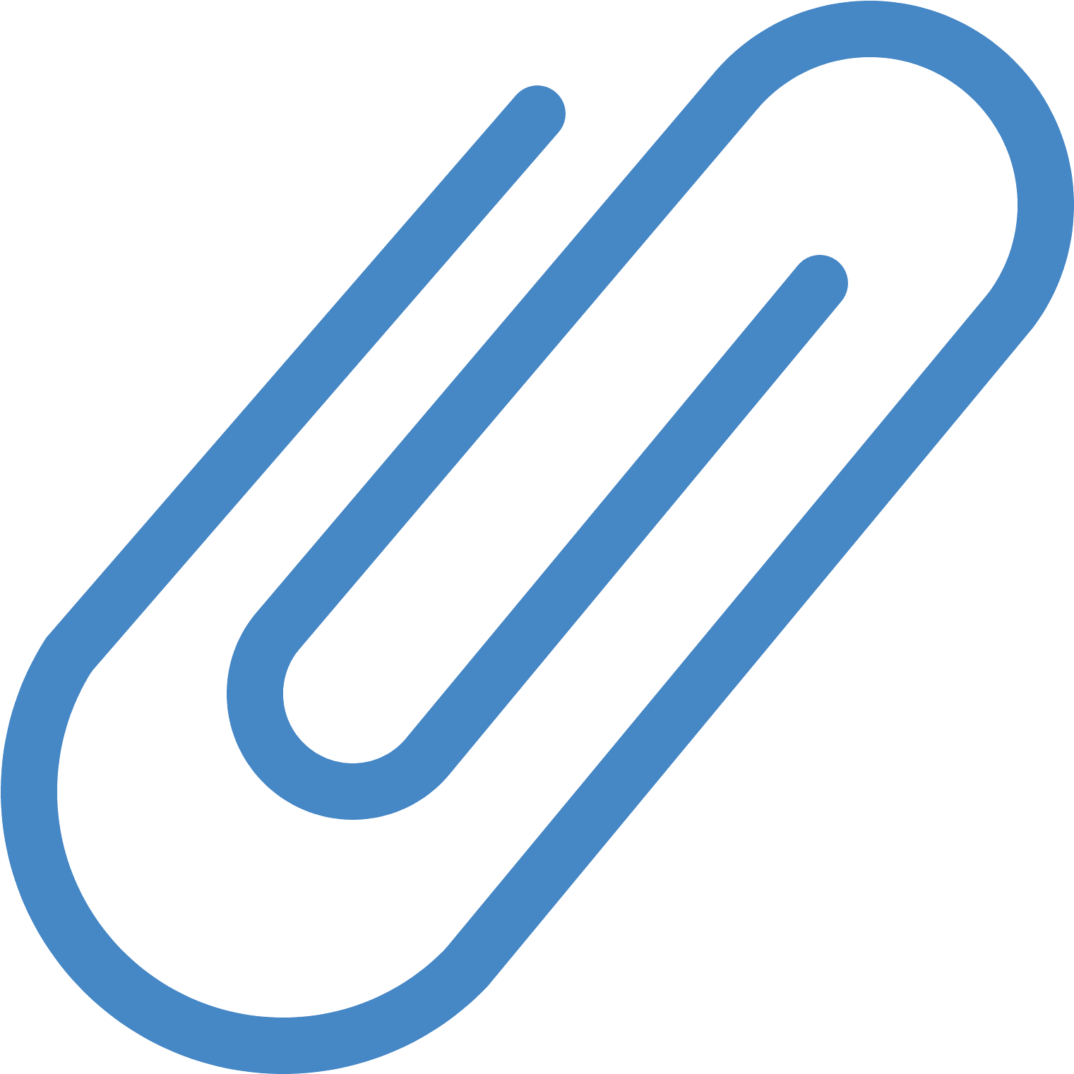 Blue Paperclip Icon PNG