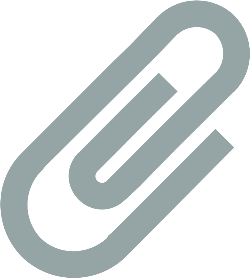 Blue Paperclip Icon PNG