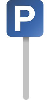 Blue Parking Sign Icon PNG